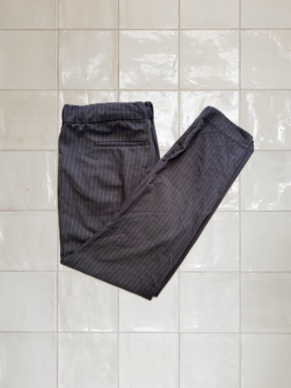 Black And white stripped pants